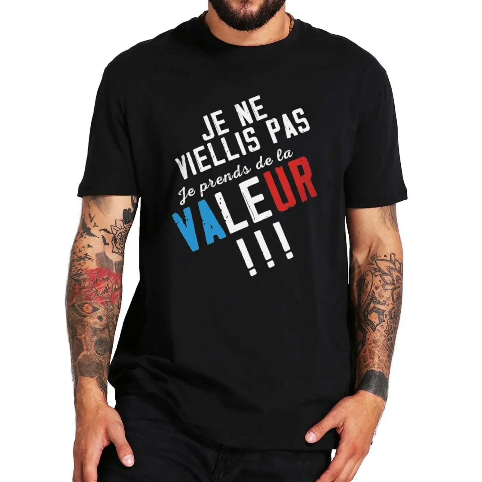 T-shirt Personnalisé "Je ne Viellis pas, je prends de la valeur"