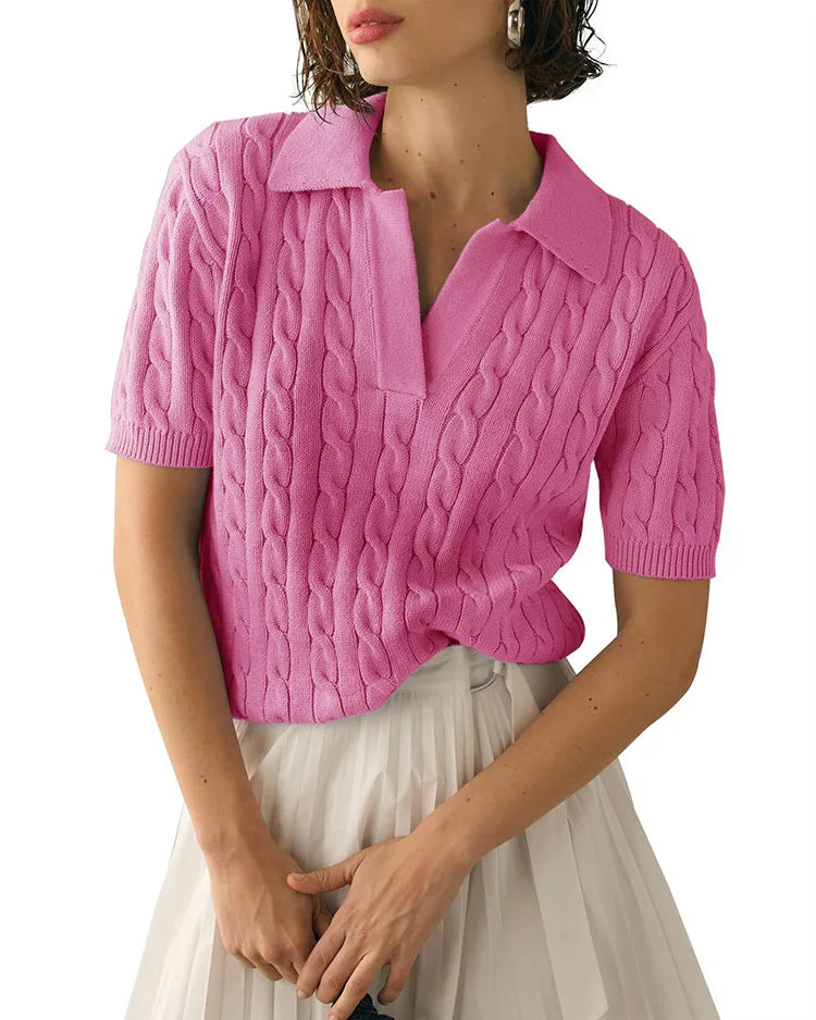 Polo Maille Coton Doux Manches Courtes