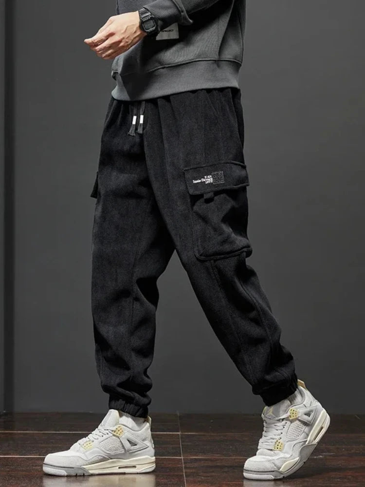 Pantalon Jogging Cargo à Taille Élastique pour Homme
