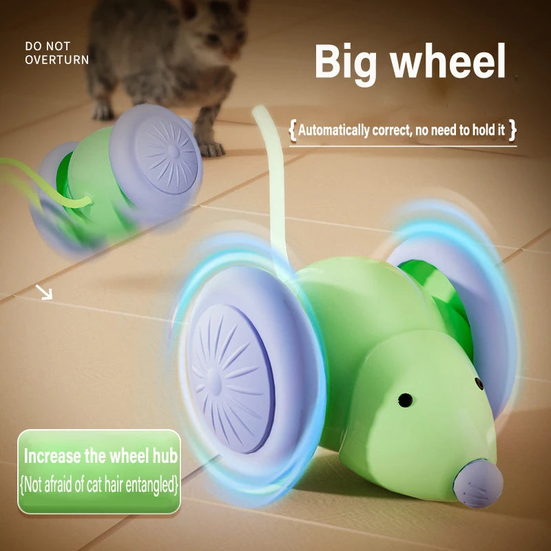 Jouet pour Chat en Forme de Souris Mobile & Lumineuse