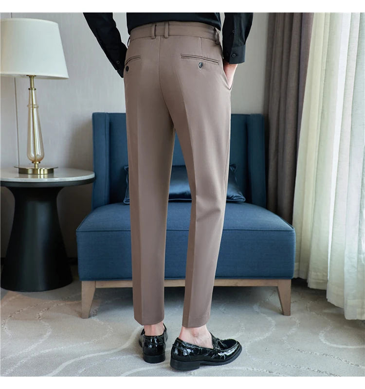 Pantalon tailleur ceinture à boucle pour Homme
