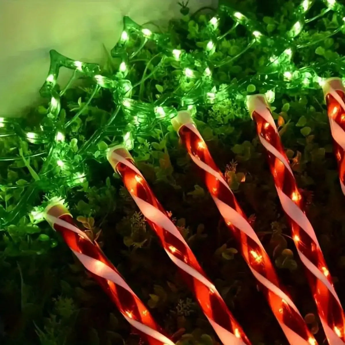 Décoration Sapin de Noël Bonbons Solaire - PACK DE 5