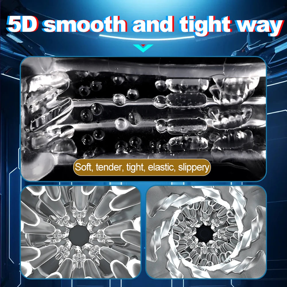 COOL CUP - Masturbateur à 10 vibrations, compression & Système vocal
