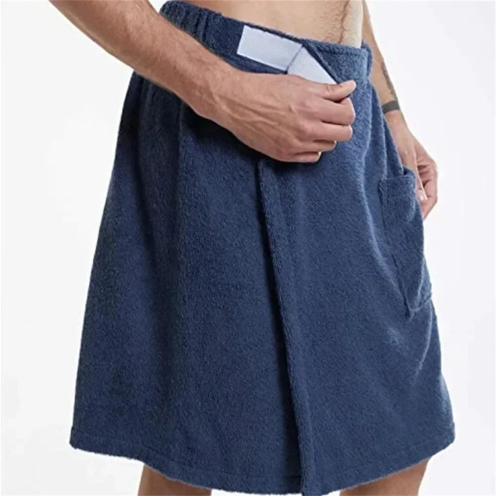 Serviette de taille à scratch en microfibre absorbante avec poche