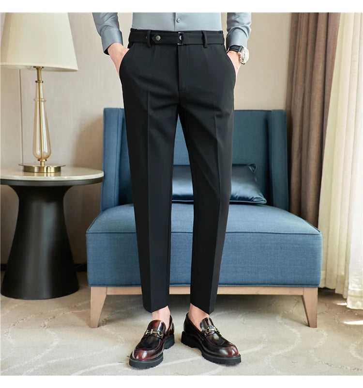 Pantalon tailleur ceinture à boucle pour Homme