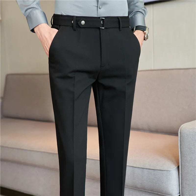 Pantalon tailleur ceinture à boucle pour Homme