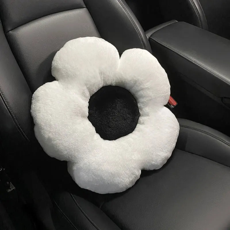 2x Oreillers de Voiture à Fleurs - Tête & Lombaires