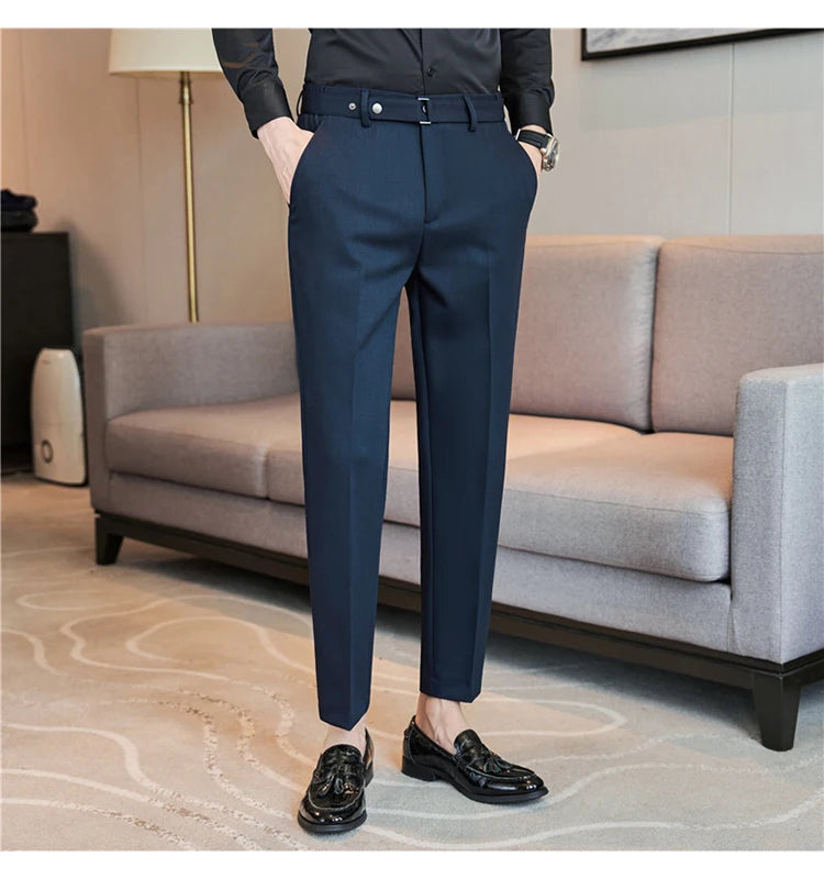 Pantalon tailleur ceinture à boucle pour Homme
