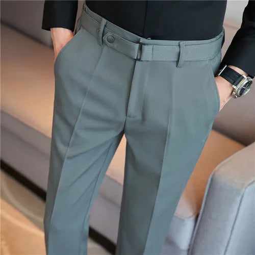 Pantalon tailleur ceinture à boucle pour Homme