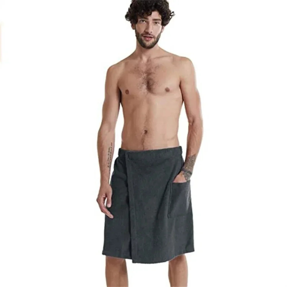 Serviette de taille à scratch en microfibre absorbante avec poche