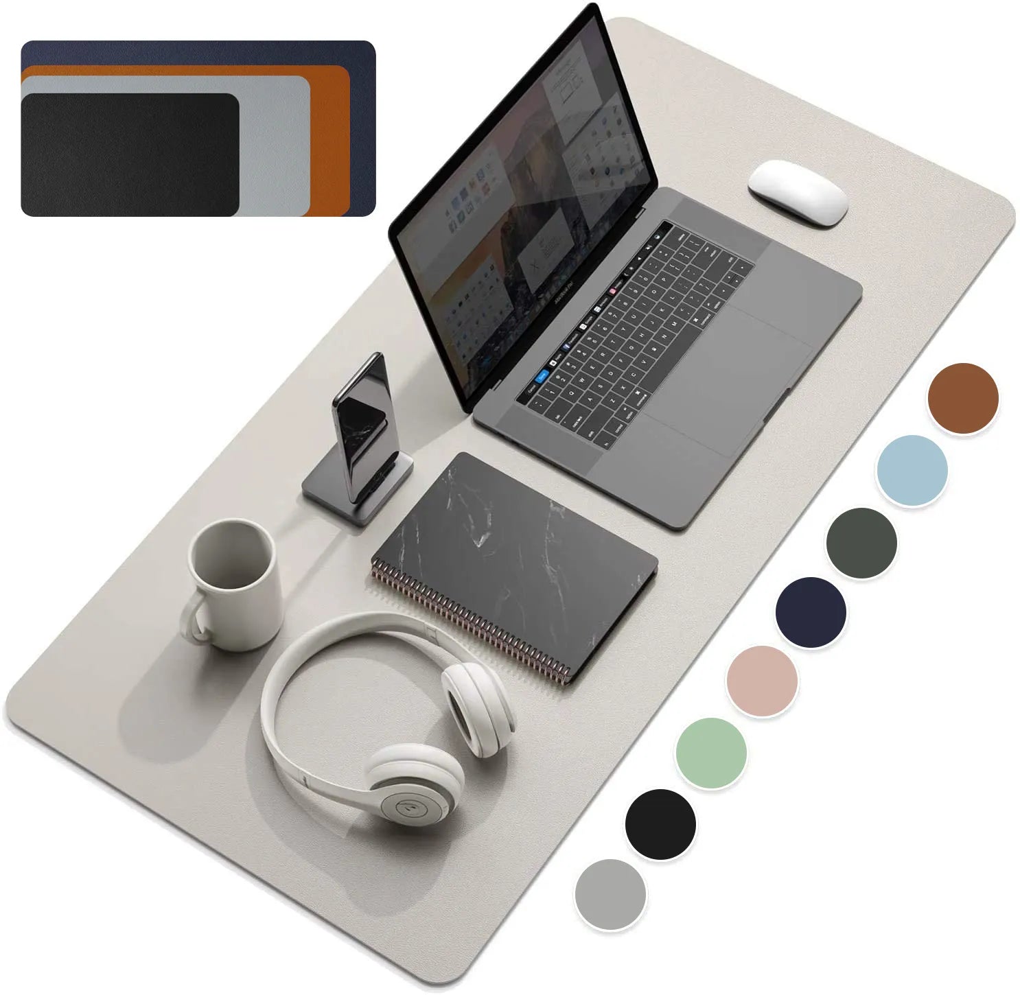 Tapis de bureau confortable en cuir PU