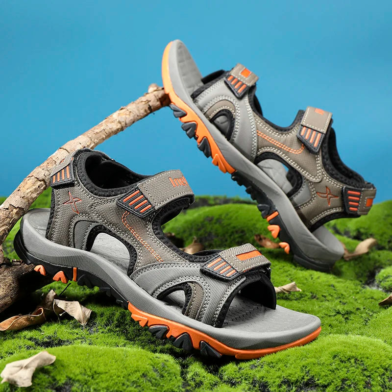 Sandales d'été respirantes à scratch - Homme