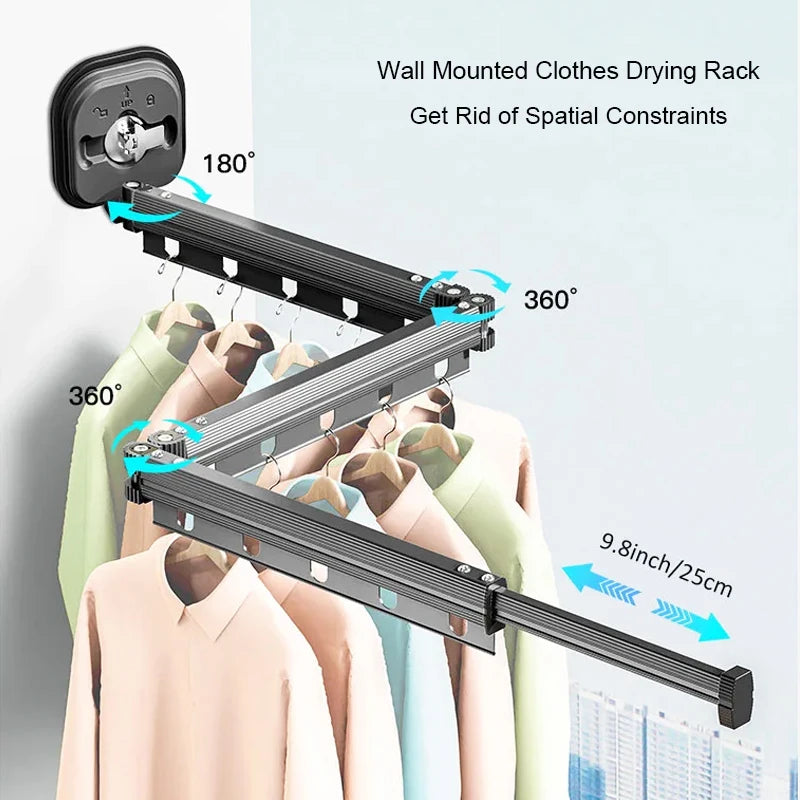 Étendoir à Vêtements Télescopique - Ultra Pratique