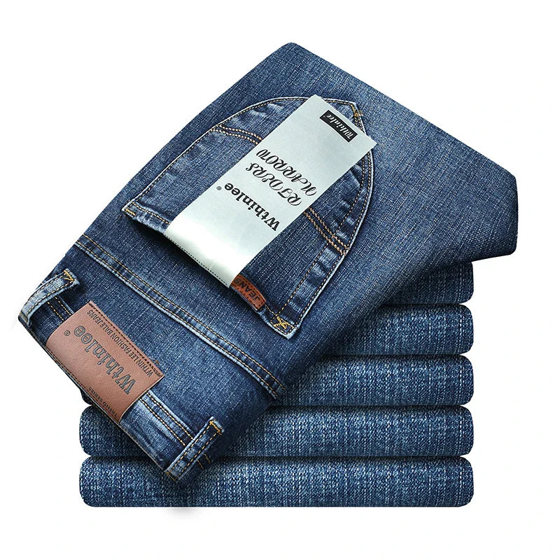 Jean en Denim Classique Coupe Droite pour Homme