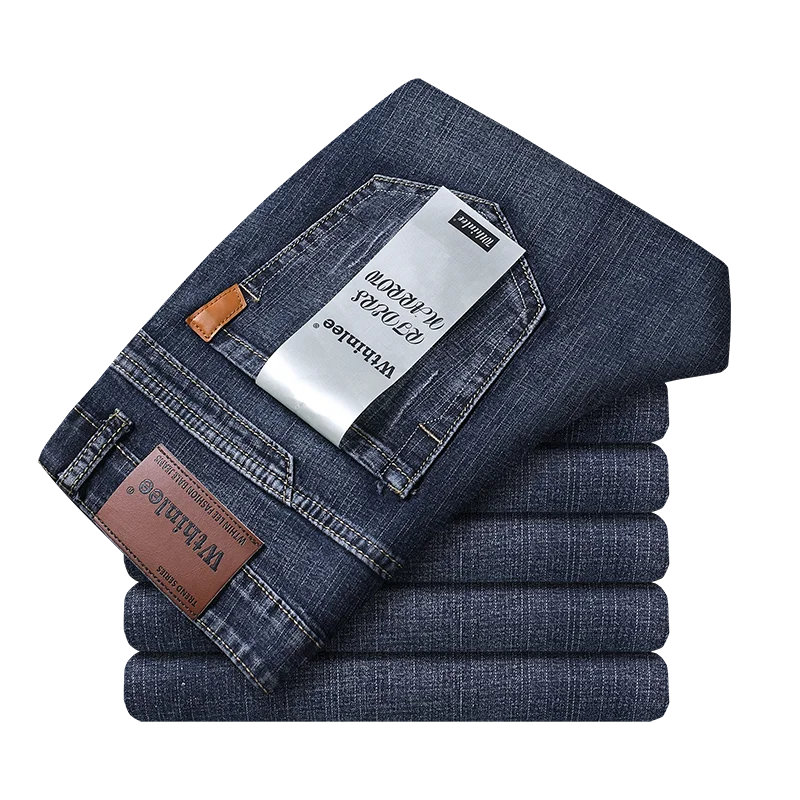 Jean en Denim Classique Coupe Droite pour Homme