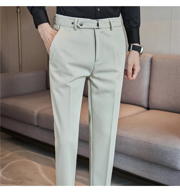 Pantalon tailleur ceinture à boucle pour Homme