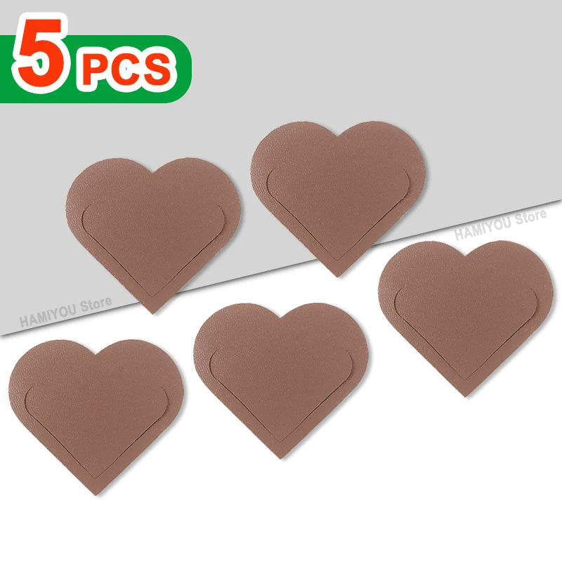 Lot de 5 Marque-Pages Coeur en Cuir PU