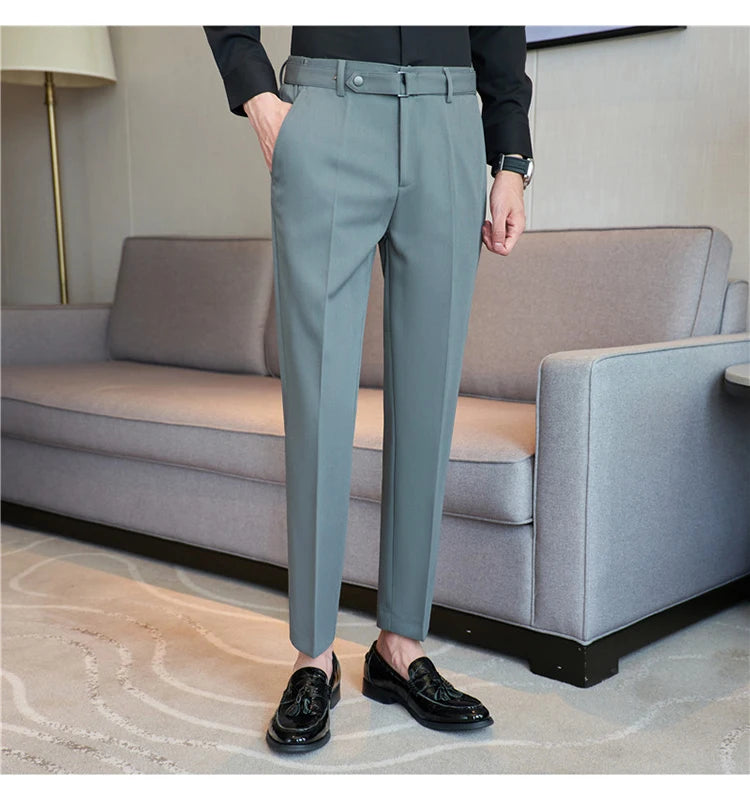 Pantalon tailleur ceinture à boucle pour Homme