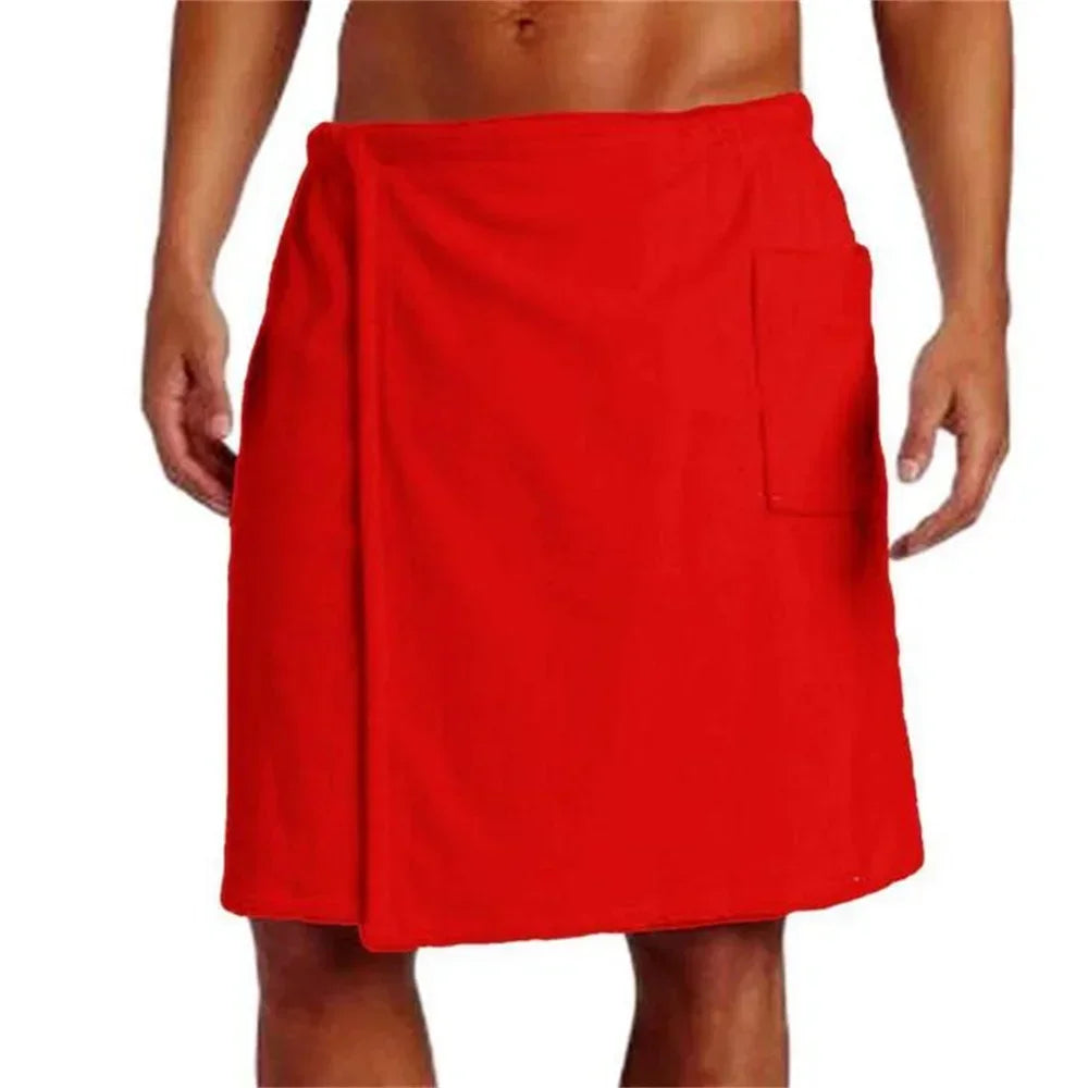 Serviette de taille à scratch en microfibre absorbante avec poche