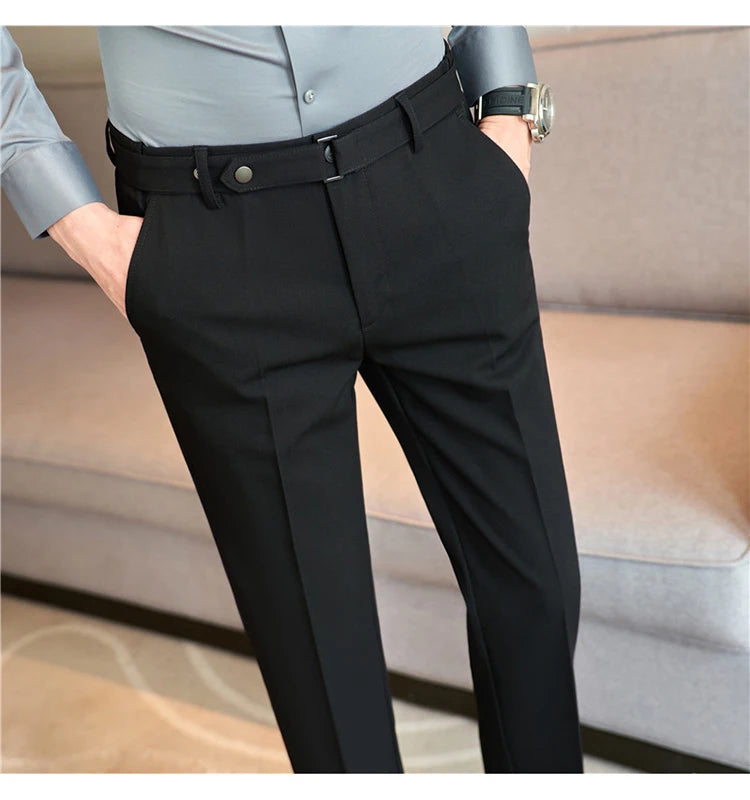 Pantalon tailleur ceinture à boucle pour Homme