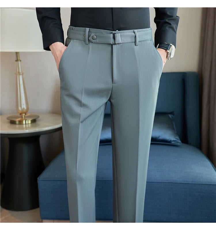 Pantalon tailleur ceinture à boucle pour Homme