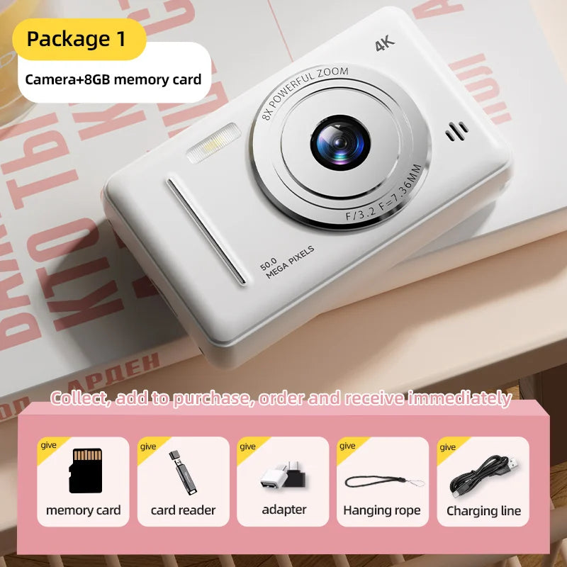 Mini Appareil Photo Touristique 4K - 50 MP