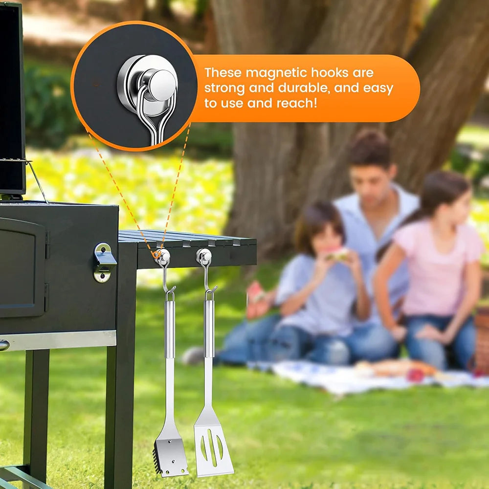 Ensemble de 15 Ustensiles de Barbecue en Acier Inoxydable â Kit Complet dâAccessoires pour Grillades