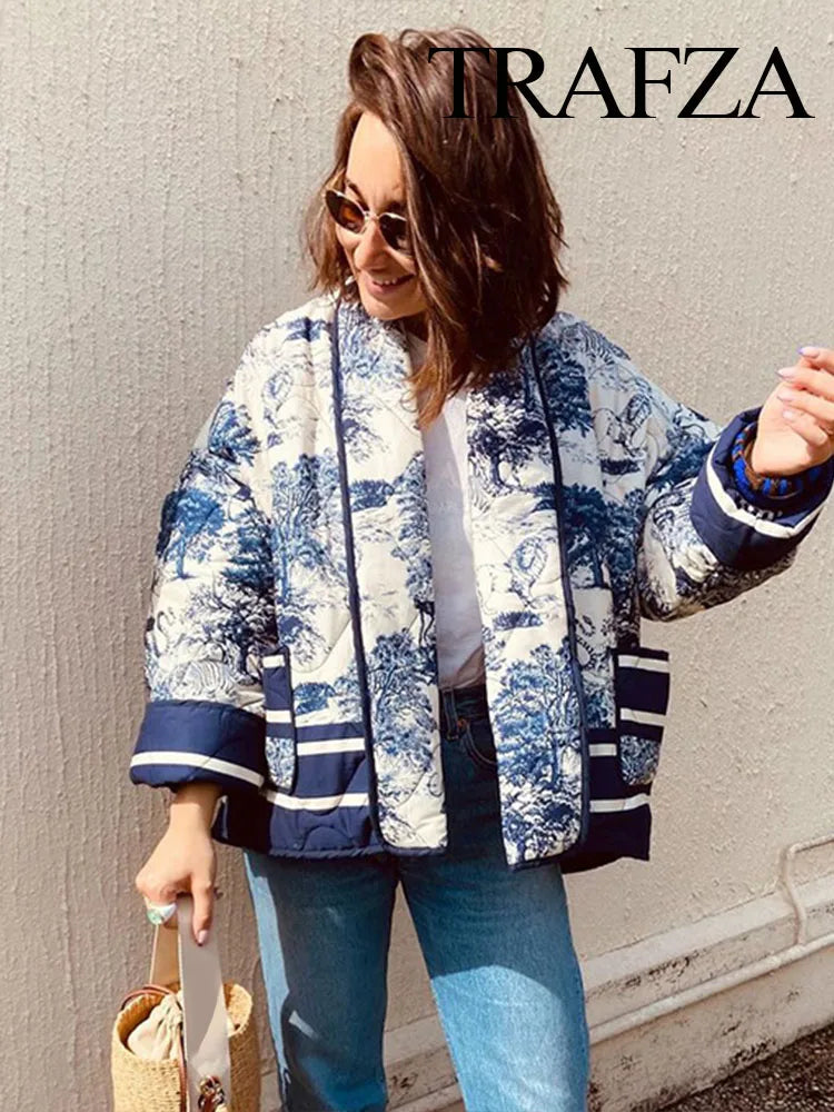 Veste Matelassée Style Kimono Japonais