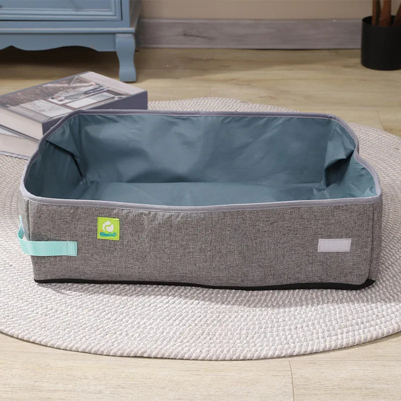 Bac à Litière de Voyage Pliable & Imperméable pour Chat