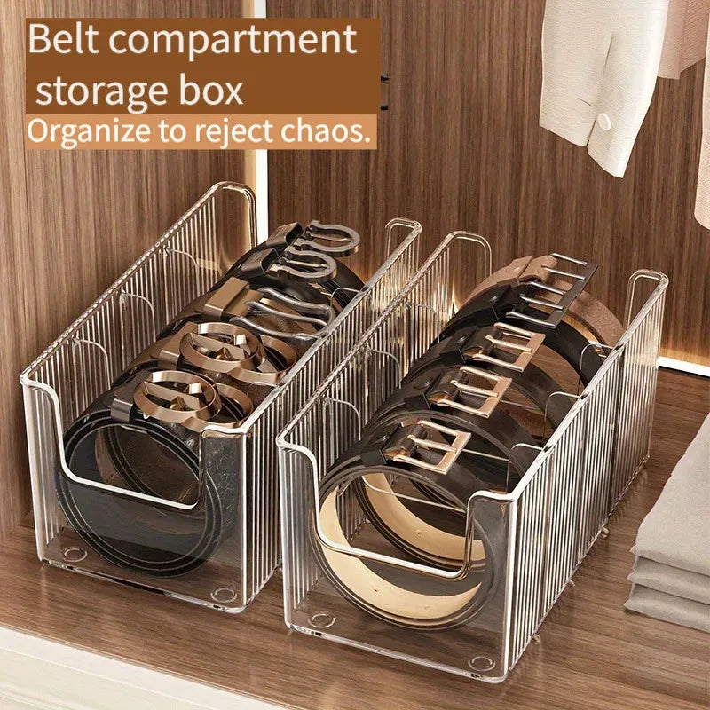Lot de 2 Boîtes de Rangement en Acrylique pour Ceinture