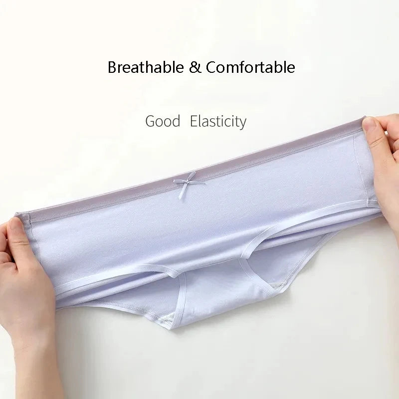 Lot de 7 Culottes en Coton respirant avec petit noeud