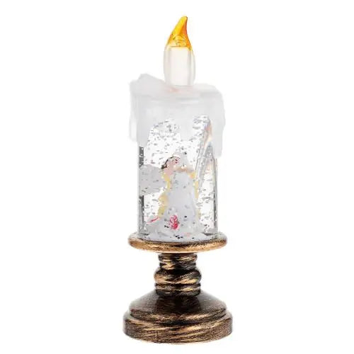 Bougie LED de Noël Effet Boule de Neige