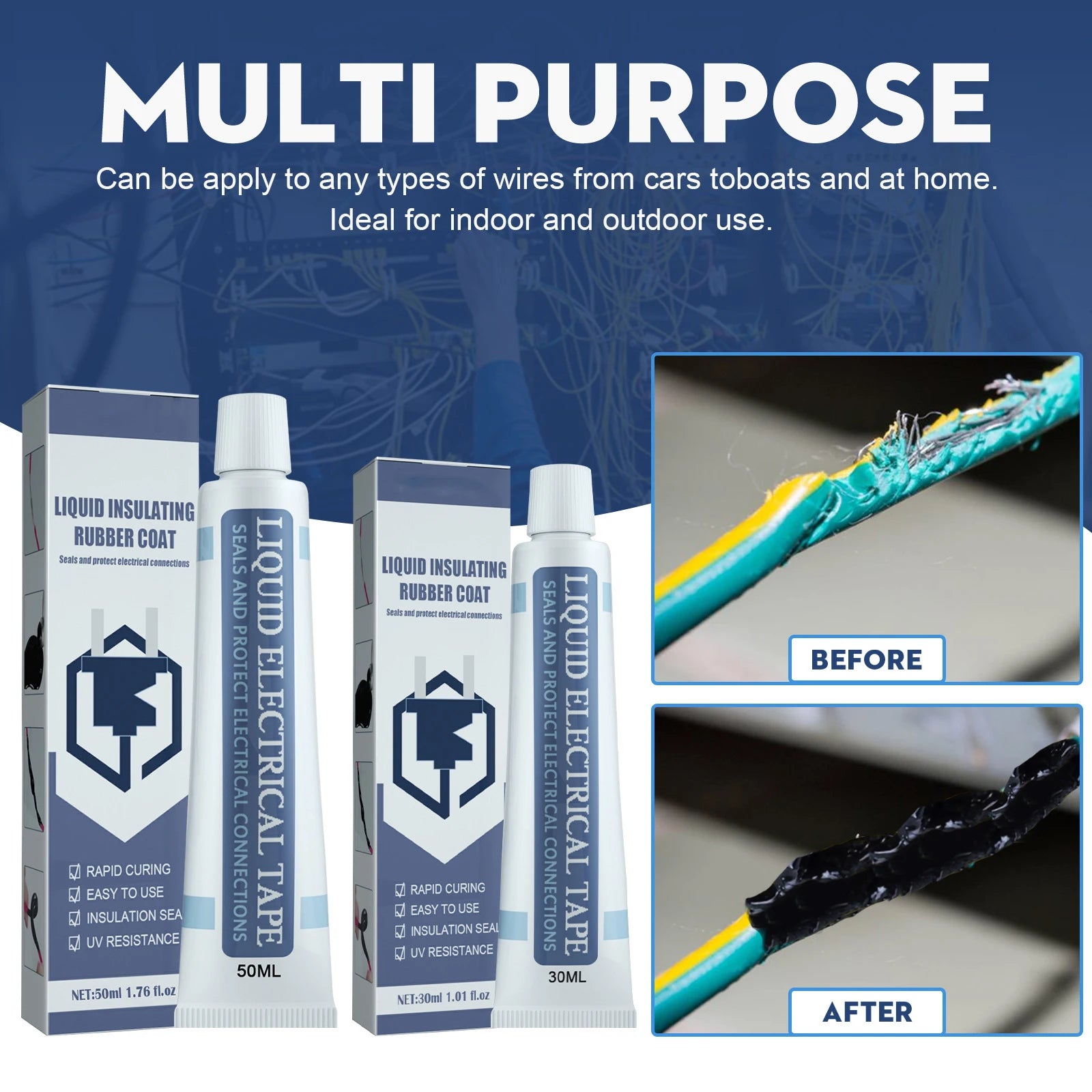 Pâte isolante liquide pour réparation électrique