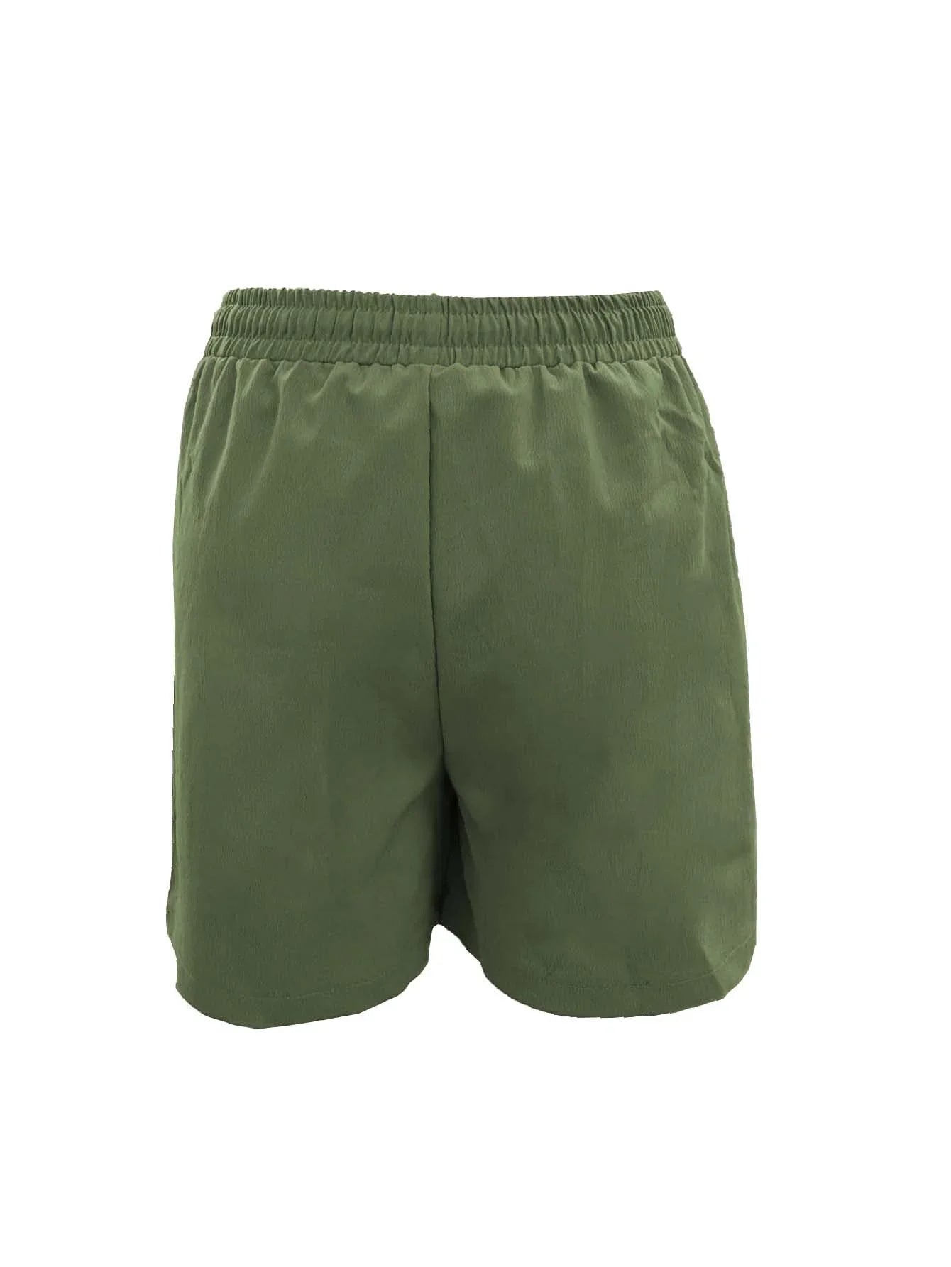Short d'été taille haute avec poches — femme, coupe ample décontractée