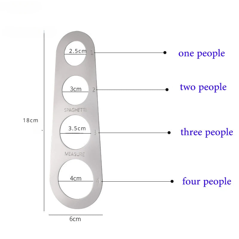 Doseur Spaghetti 4 Mesures en Acier Inoxydable