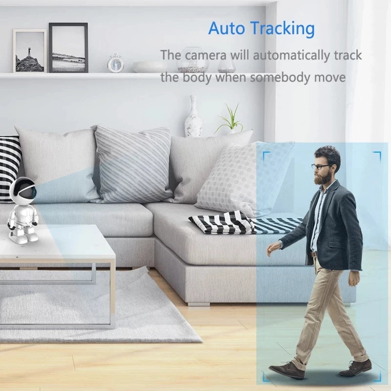 Caméra de Surveillance Robot Discrète WiFi 5MP - Carte SD