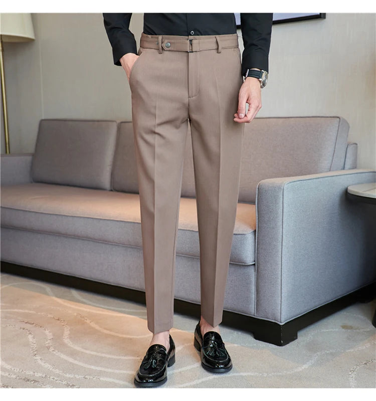 Pantalon tailleur ceinture à boucle pour Homme