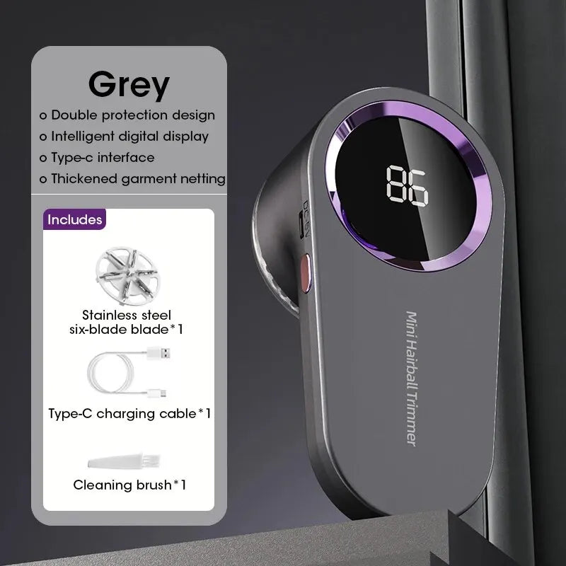 Tondeuse Textile avec Affichage LED & Batterie Longue Durée