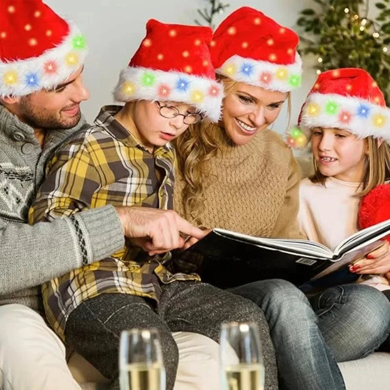 Bonnet de Père de Noël Lumineux à LED