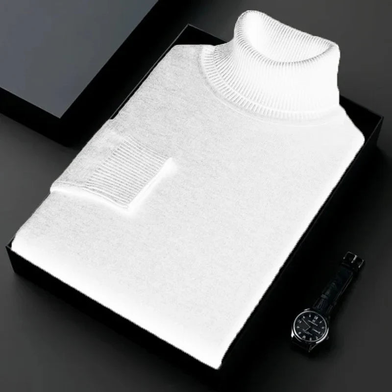 Pull à col roulé vintage pour hommes