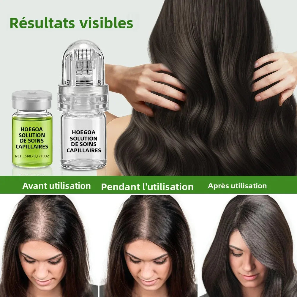 Coffret Ampoules Capillaire Anti-Perte de Cheveux + Dermarolle à Réservoir OFFERT