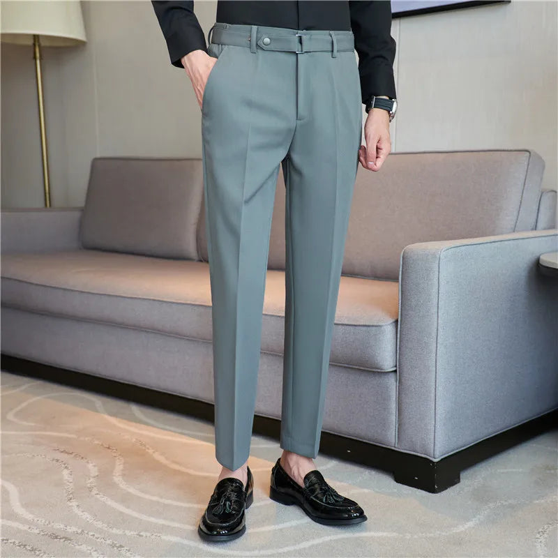 Pantalon tailleur ceinture à boucle pour Homme