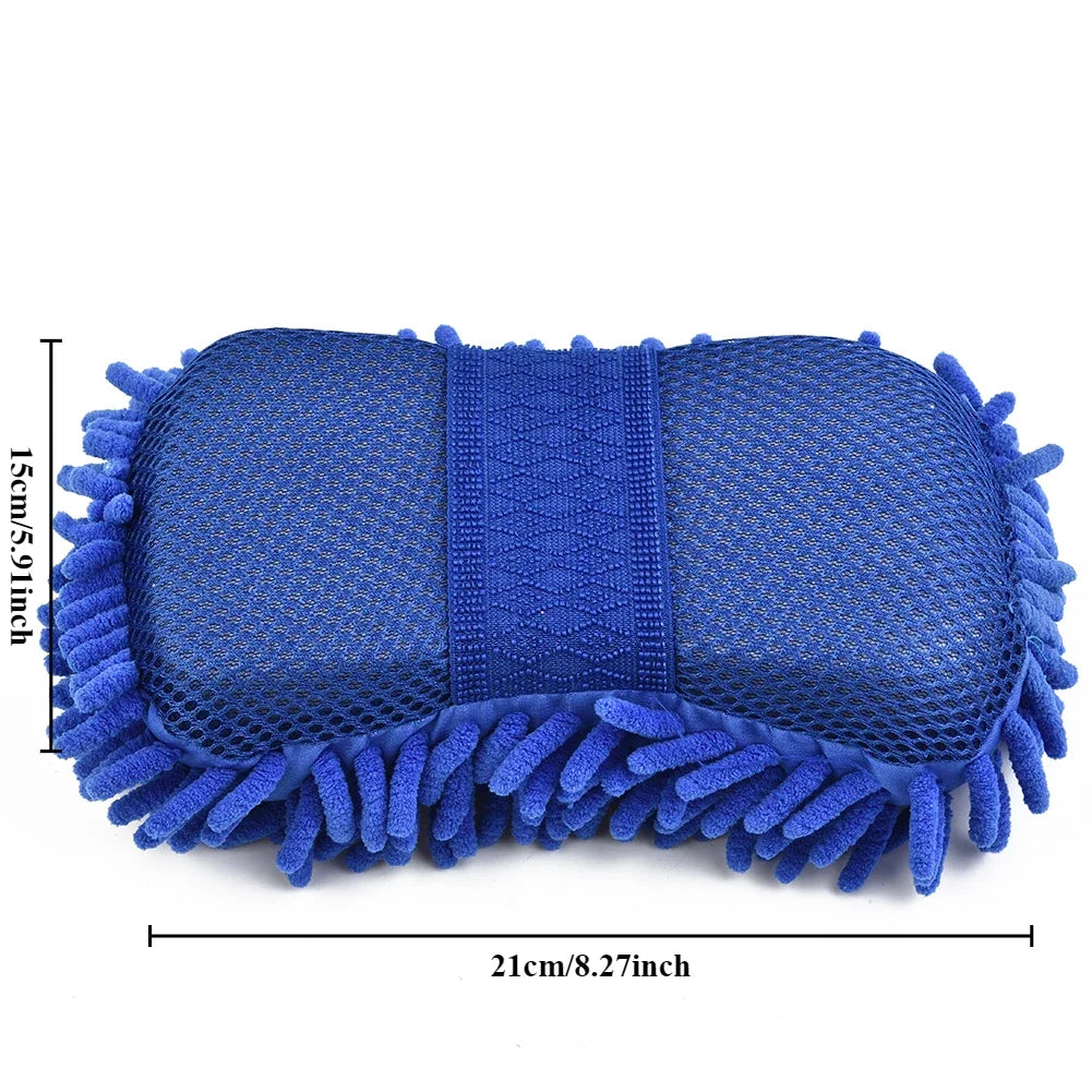 Lot de 3 Éponges en Microfibre pour Lavage & Polissage de Voiture