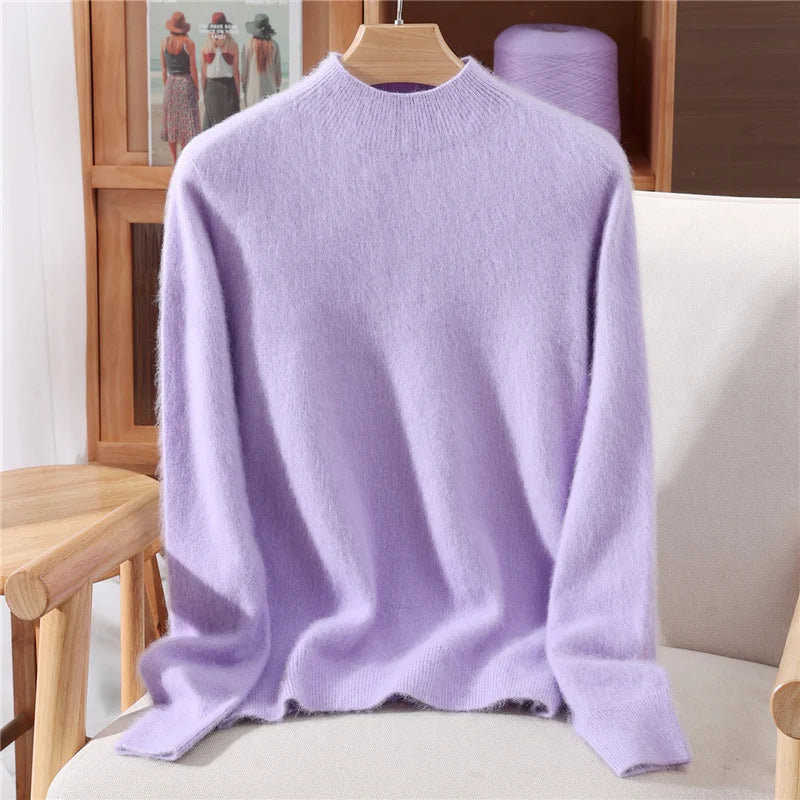 Pull en Cachemire à Col Cheminée