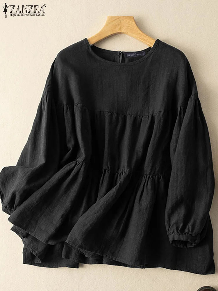 Blouse Bohème Volantée & Manches Ballon - Printemps