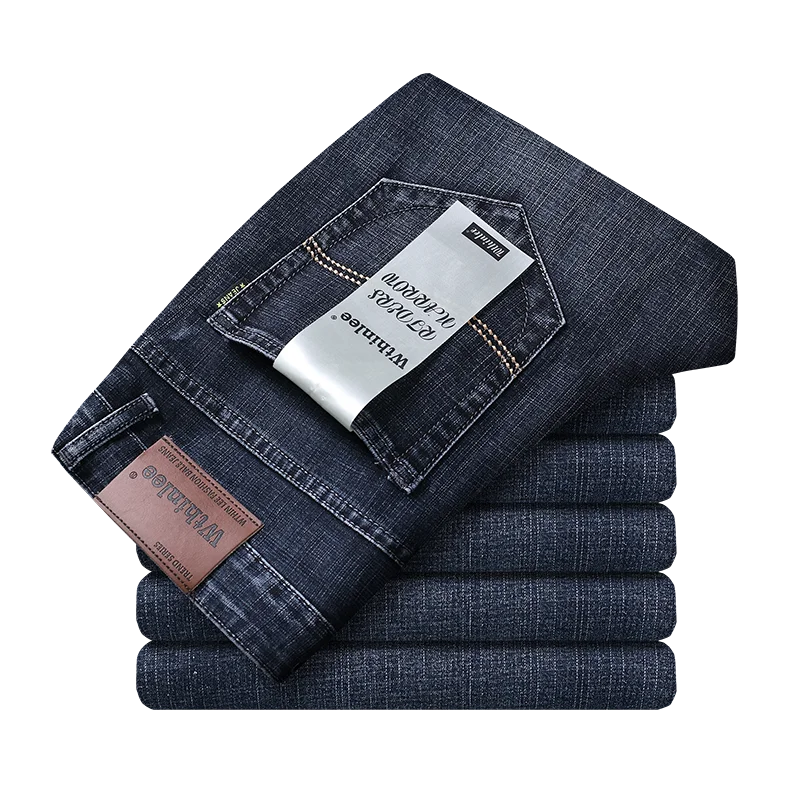 Jean en Denim Classique Coupe Droite pour Homme
