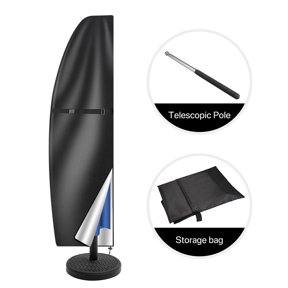Housse de parasol en porte-à-faux 280cm / Noir,Housse de parasol en porte-à-faux 205 cm / Noir,Housse de parasol en porte-à-faux 265cm / Noir