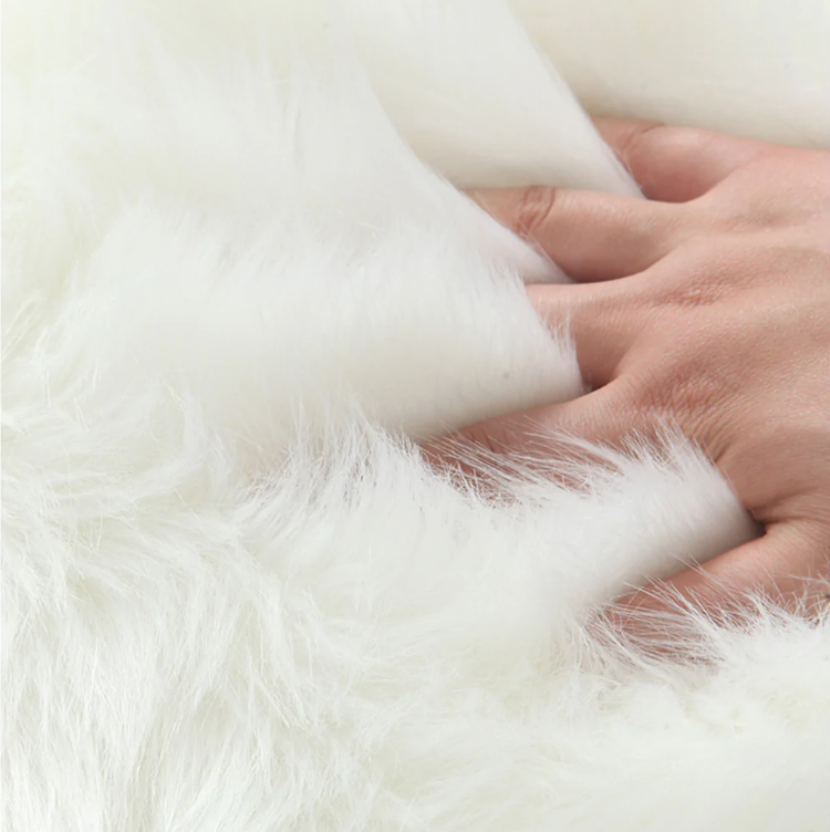 Tapis rond ultra-doux - Imitation fourrure