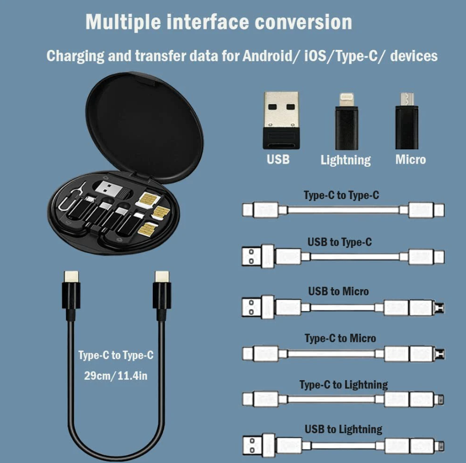 Boîte multifonctionnelle pour téléphone - 9 en 1