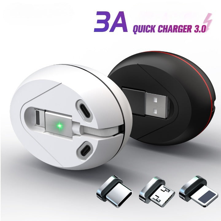 Cable rétractable 3 en 1